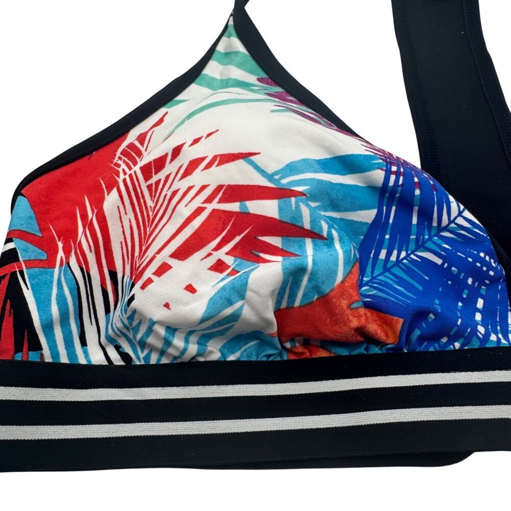 Jag Womens Bikini Top Multicolor Palm Print Size XL  Adjustable Straps NEW - Picture 4 of 6